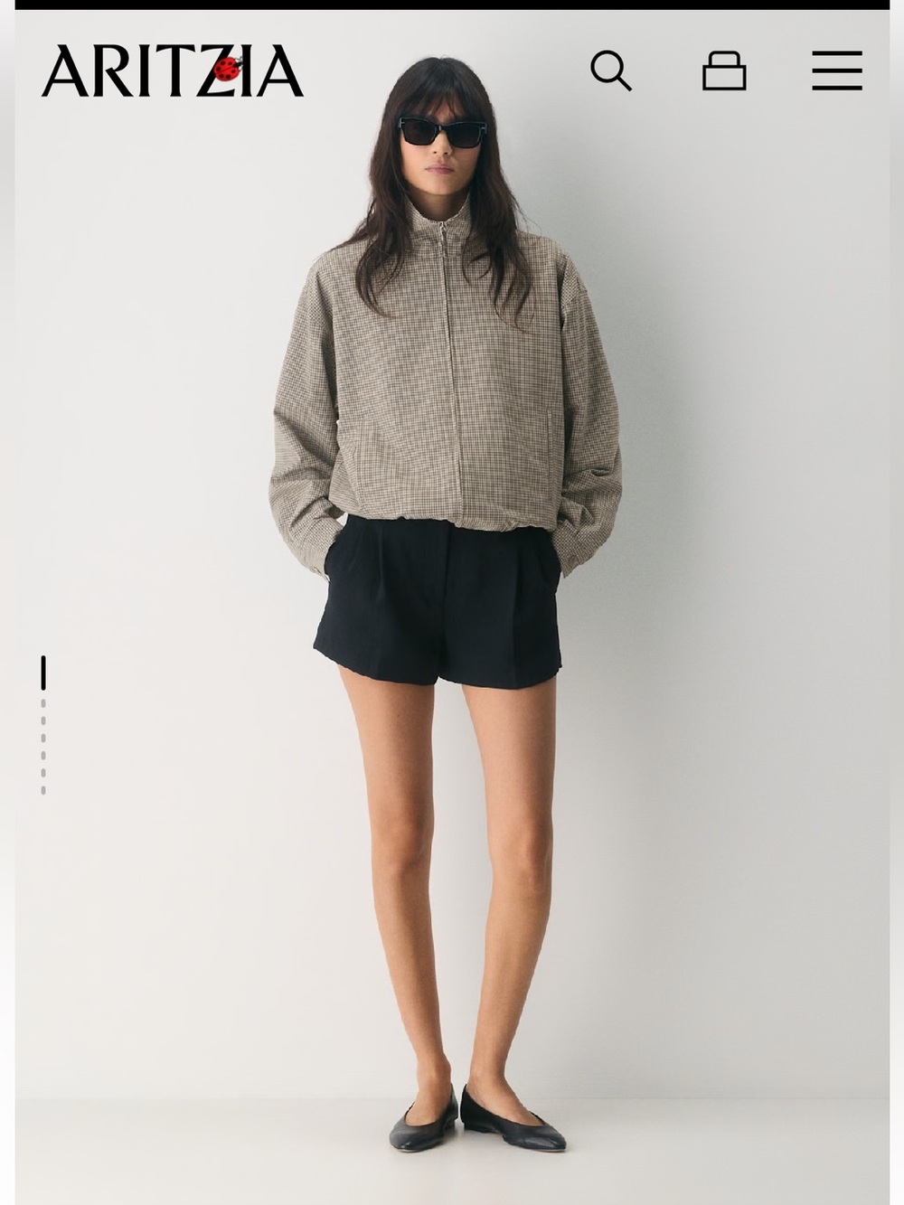 Aritzia Black High-Waist Tailored Women’s Shorts